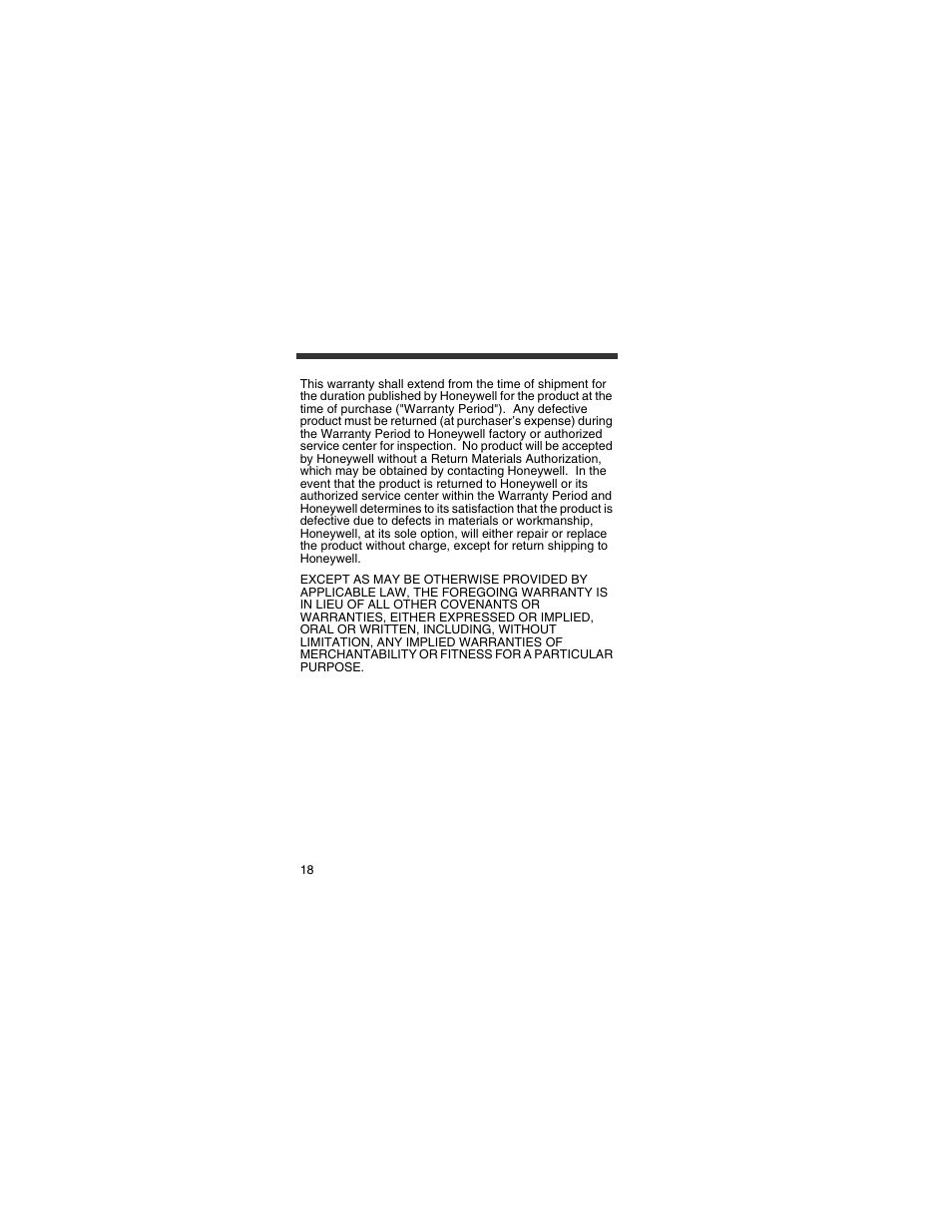 Honeywell 4820 User Manual | Page 19 / 22