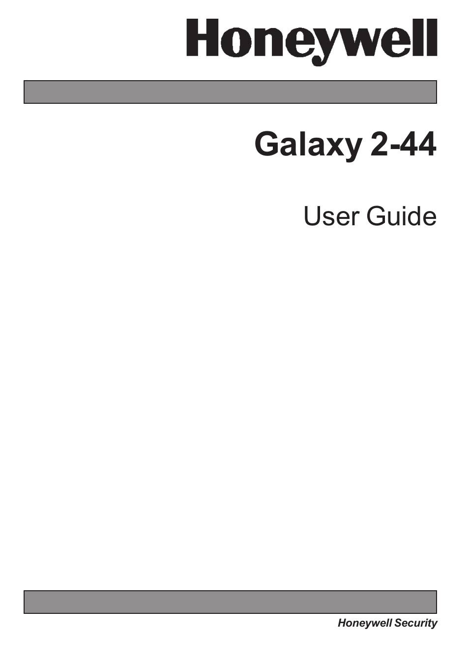 Honeywell GALAXY 16103 User Manual | 18 pages