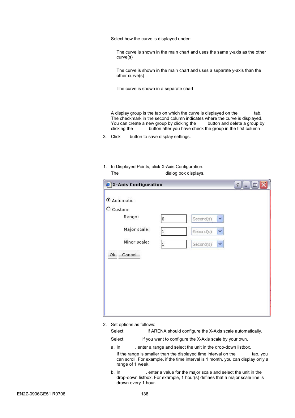 83blive trend, Define x-axis configuration | Honeywell EN2Z-0906GE51 R0708 User Manual | Page 138 / 160