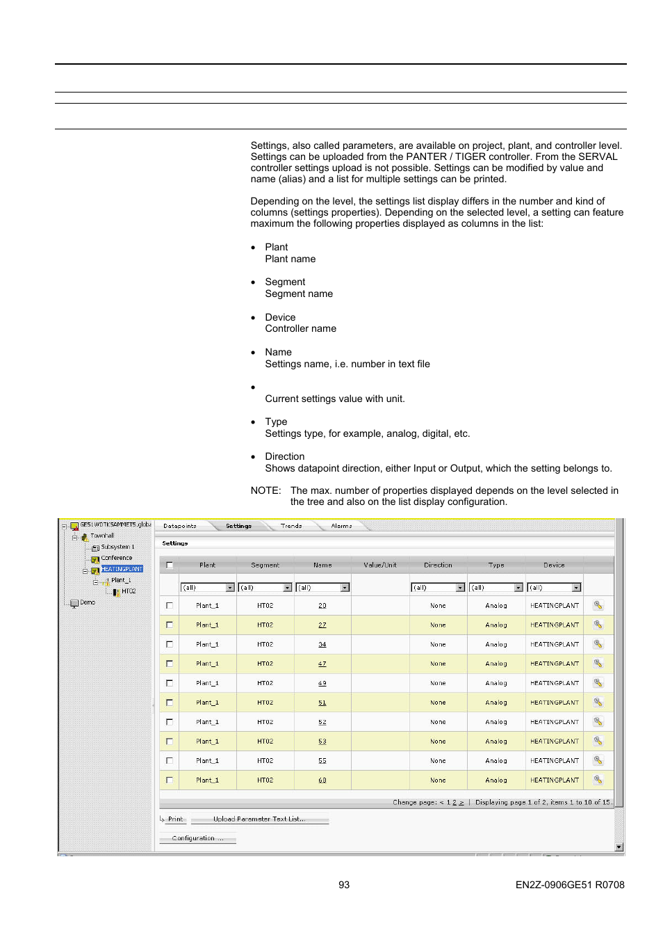 8balarm forwarding, 40bcreate alarm forwarding, Settings | Overview | Honeywell EN2Z-0906GE51 R0708 User Manual | Page 93 / 160