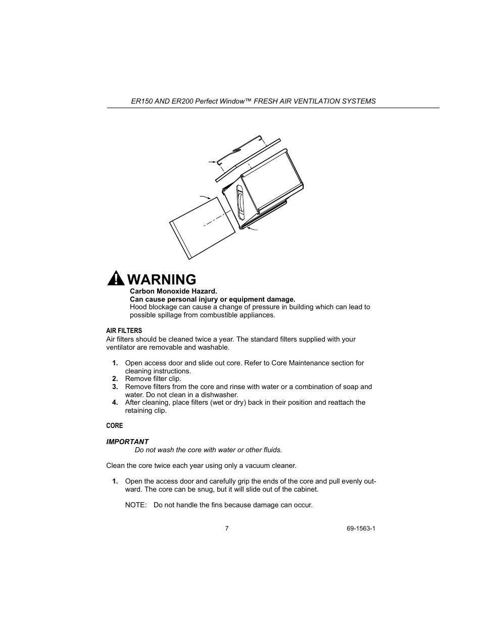 Warning | Honeywell PERFECT WINDOW ER150C User Manual | Page 7 / 12