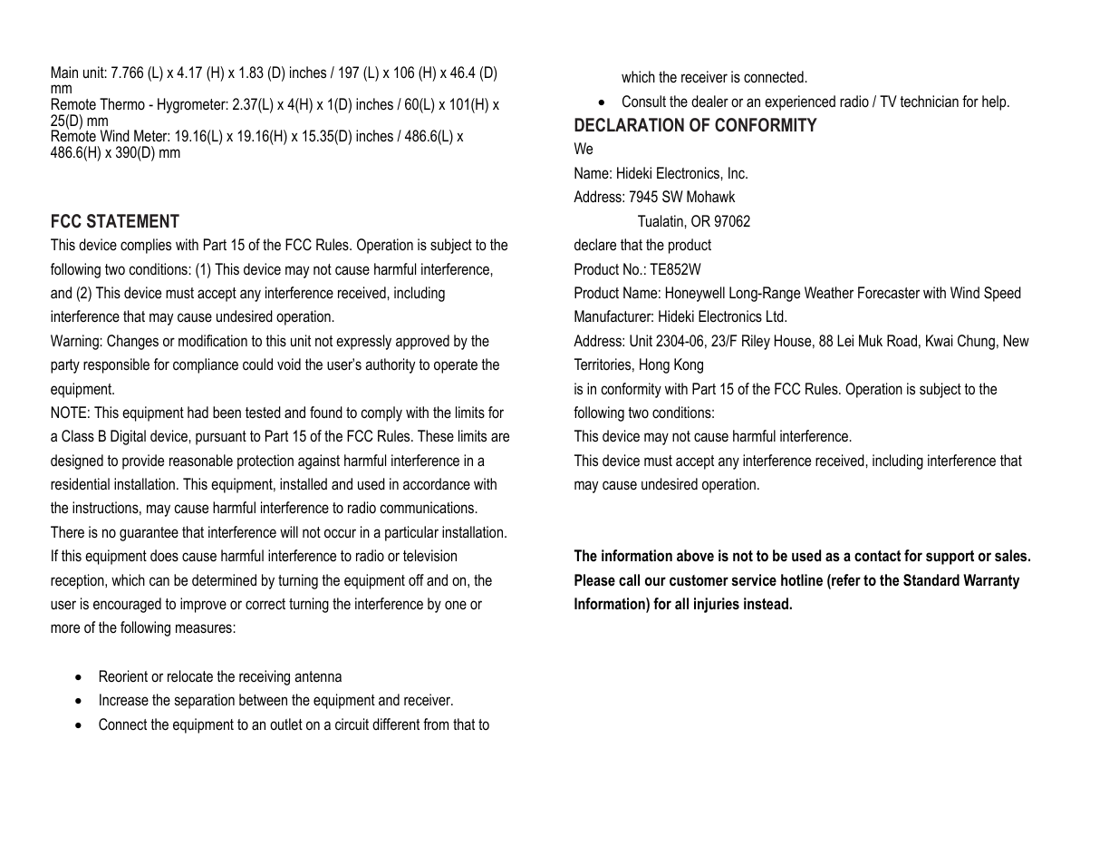 Honeywell TS815 User Manual | Page 22 / 23