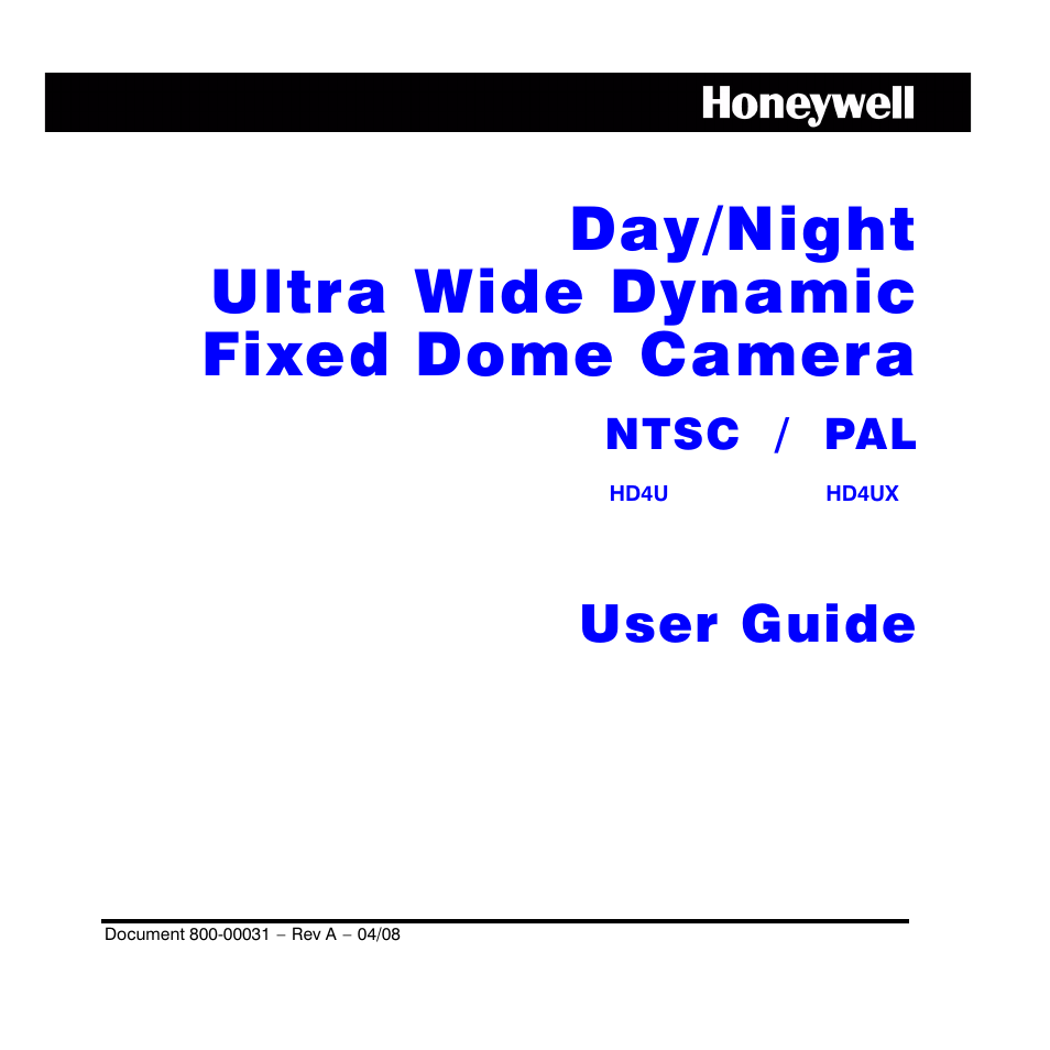 Honeywell HD4UX User Manual | 32 pages
