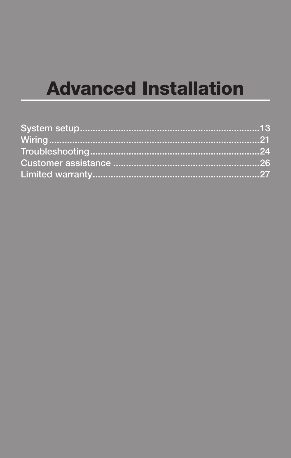 Advanced installation | Honeywell RTH7600 User Manual | Page 14 / 60