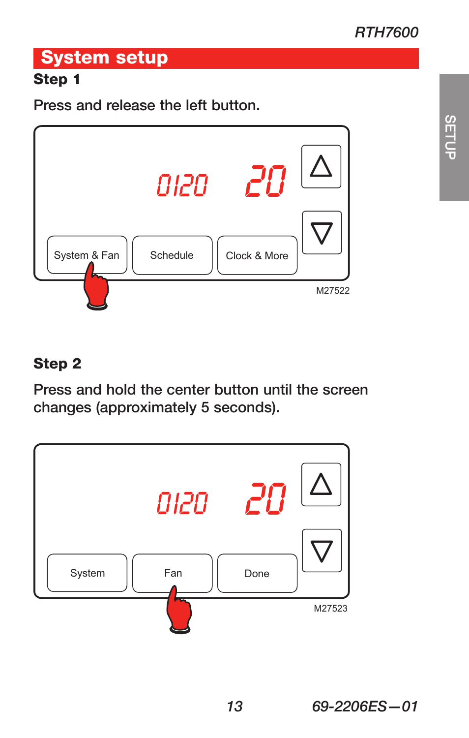 Honeywell RTH7600 User Manual | Page 15 / 60