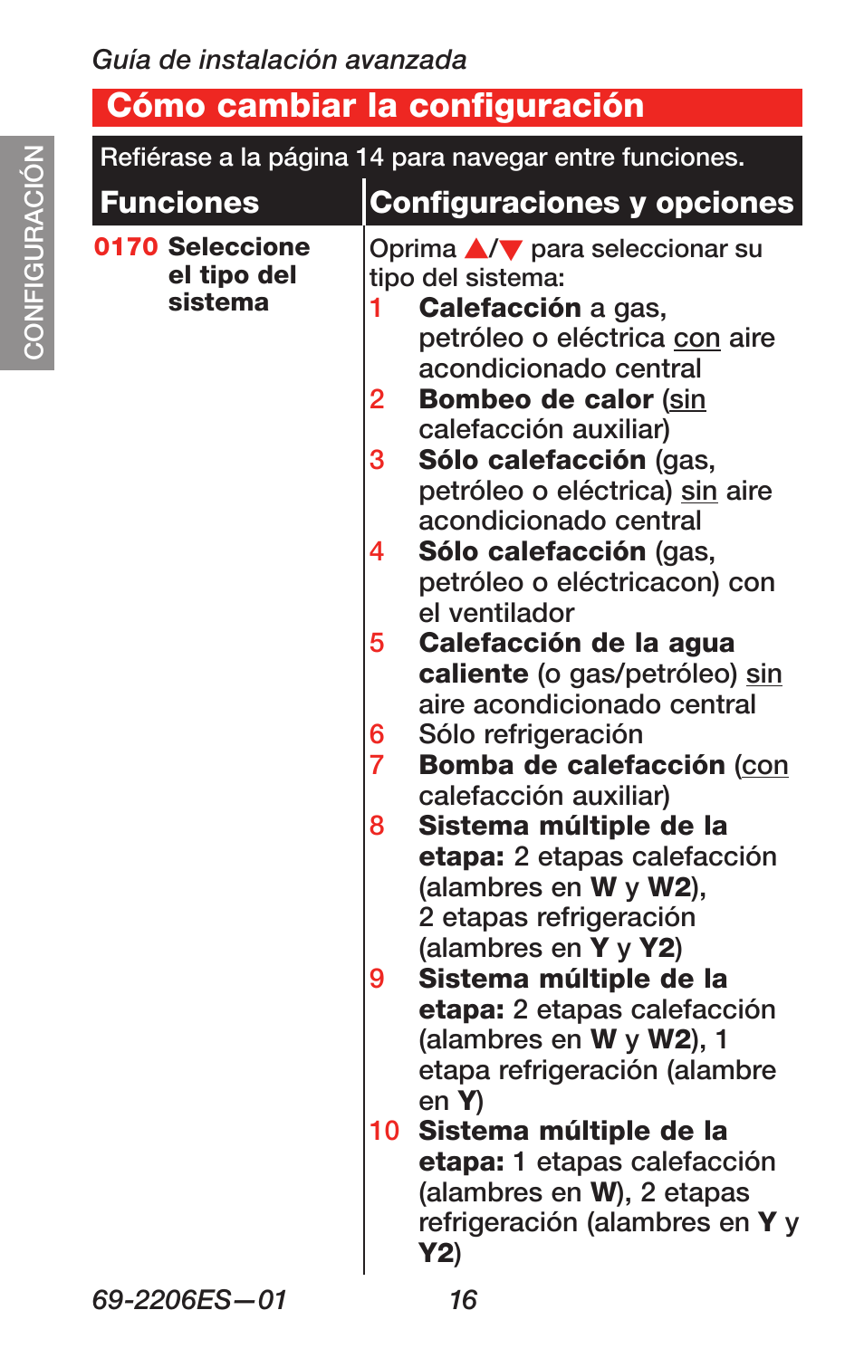 About your new thermostat, Cómo cambiar la configuración | Honeywell RTH7600 User Manual | Page 48 / 60