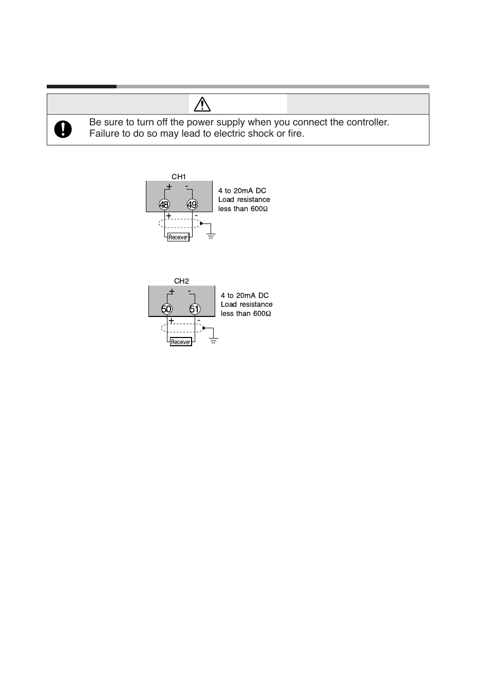 8 auxiliary output connection, 4 - 8 auxiliary output connection, Warning | Honeywell DCP552 Mark II User Manual | Page 38 / 247