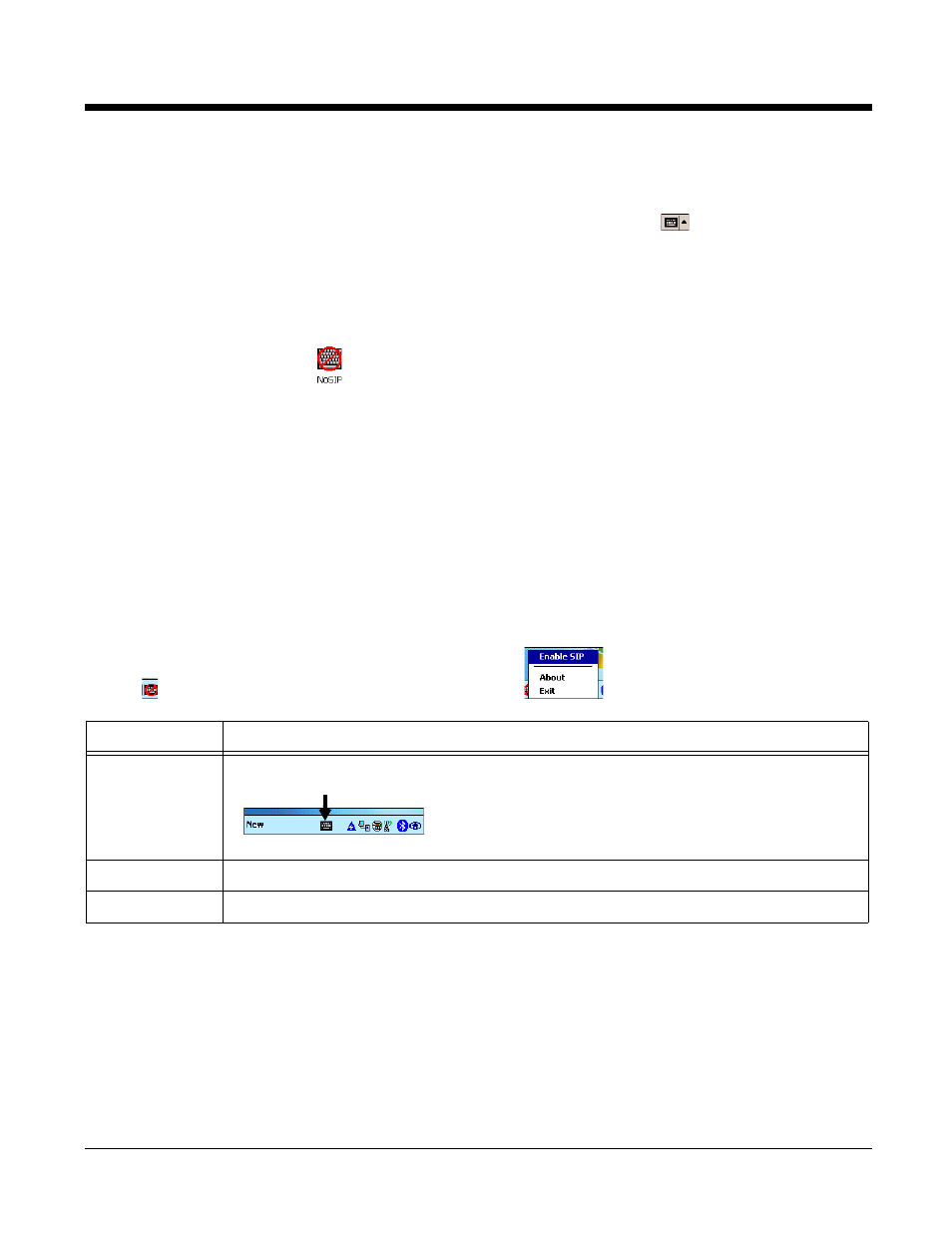 Nosip, To enable nosip, To disable nosip | Command bar menu, Command line arguments, Nosip -9 | Honeywell 9900 User Manual | Page 113 / 170