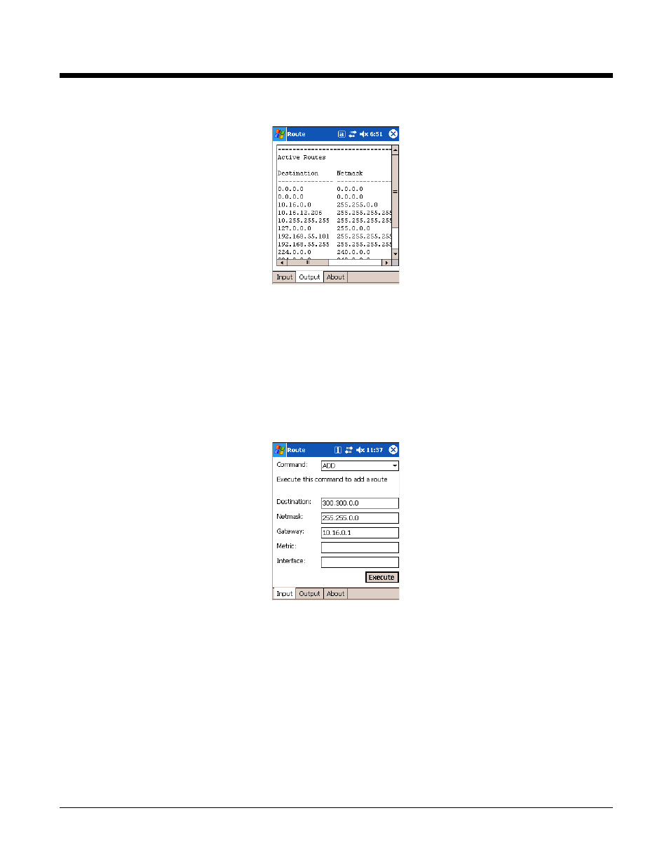 To add a route | Honeywell 9900 User Manual | Page 145 / 170