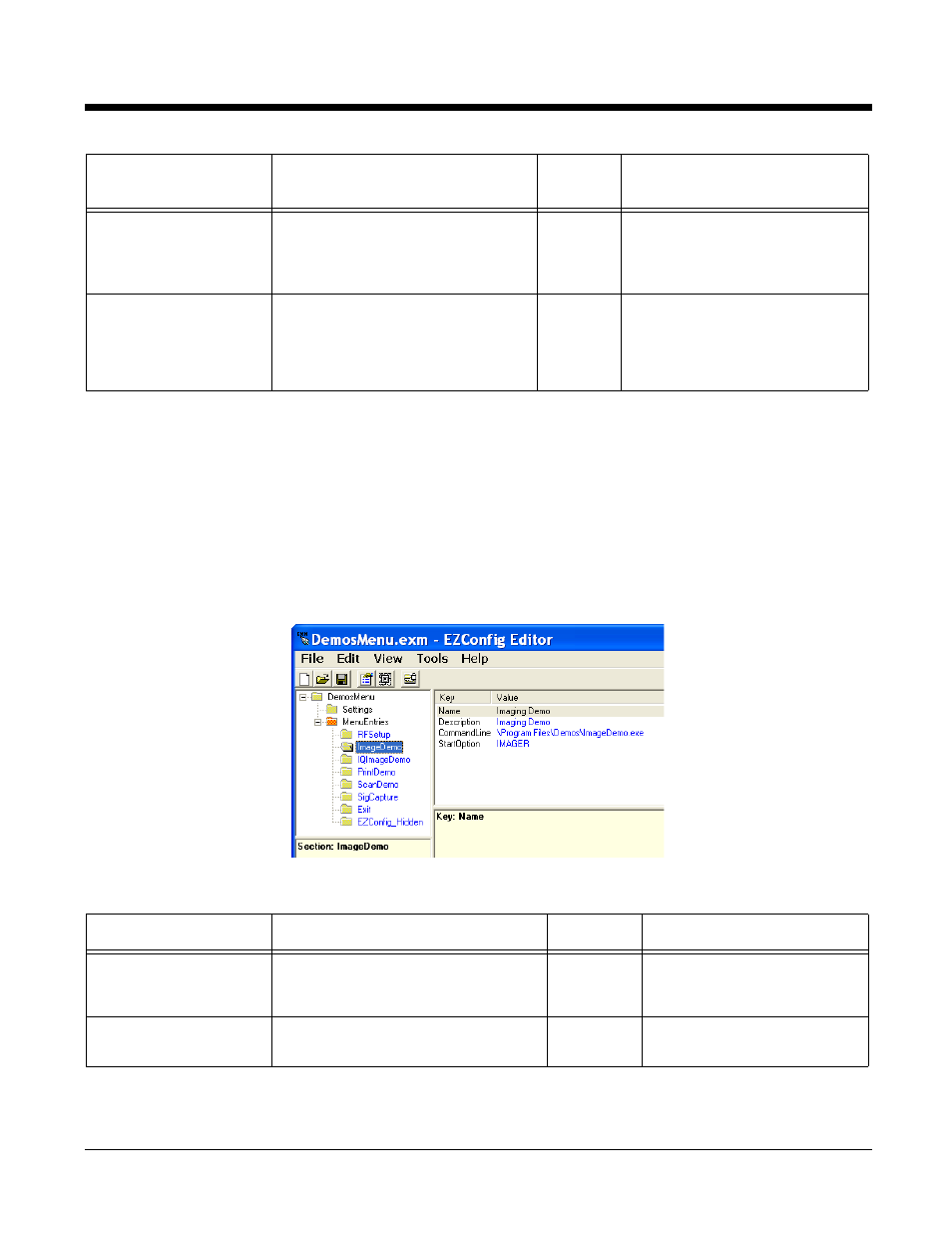 Menuentries subsections, Child section keys, Menuentries subsections -4 | Honeywell 9900 User Manual | Page 154 / 170