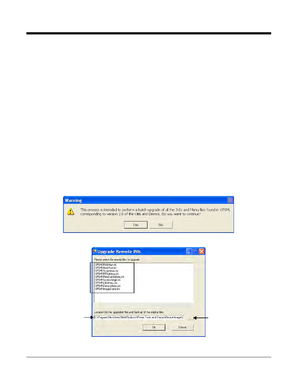 Converting known ini and mnu files, Known ini and mnu files, Converting files | Converting known ini and mnu files -28, Onvert ini files to exm files, S, see, Known ini, And mnu files, Exm files. for details, see | Honeywell 9900 User Manual | Page 44 / 170