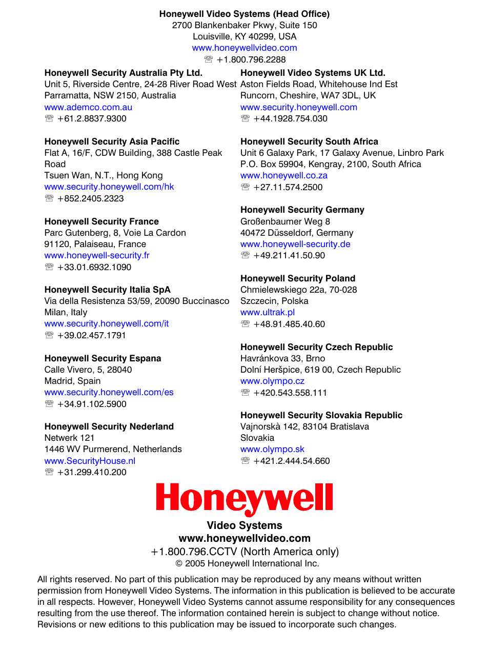 Honeywell HD28D4HR6 User Manual | Page 20 / 20