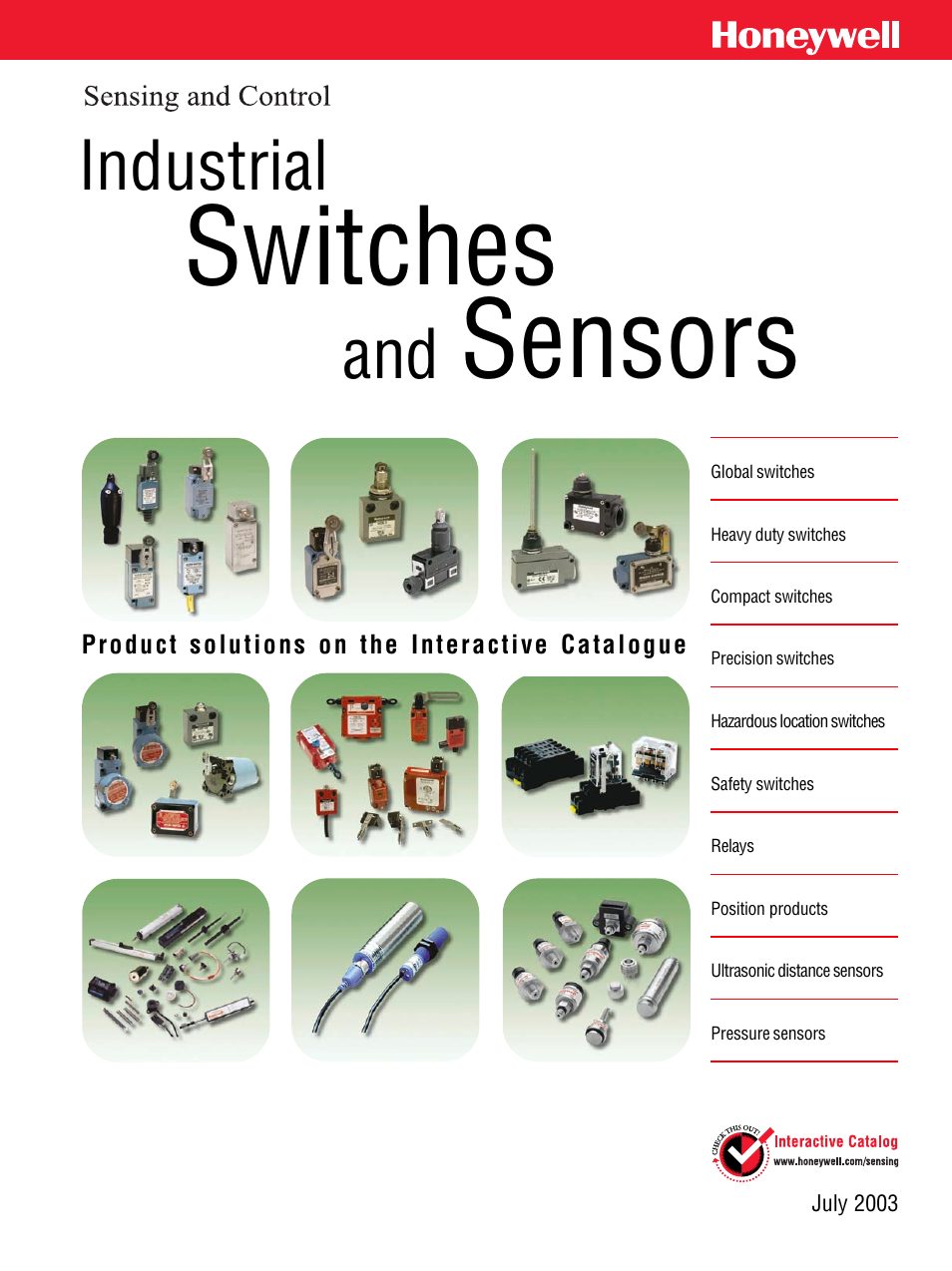 Honeywell Switches and Sensors User Manual | 148 pages