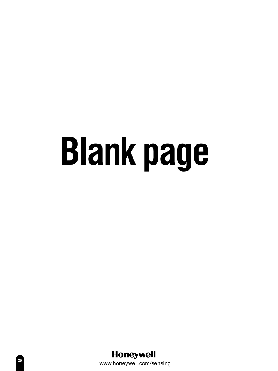 Blank page | Honeywell Switches and Sensors User Manual | Page 28 / 148