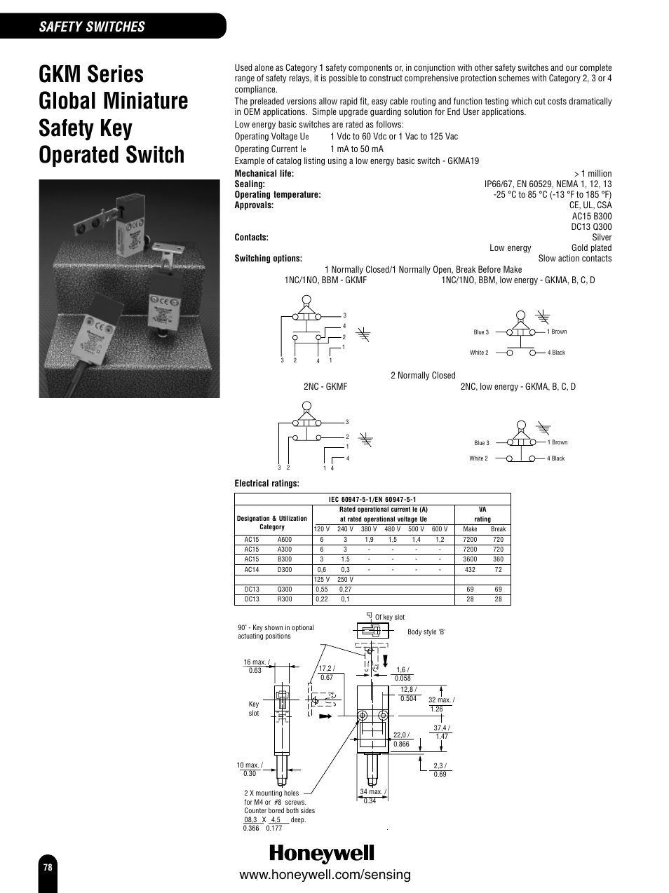 Honeywell Switches and Sensors User Manual | Page 80 / 148