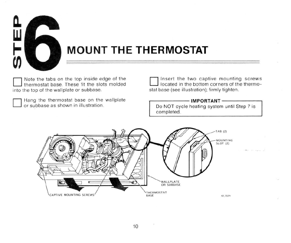 Mount the thermostat | Honeywell CT1503 User Manual | Page 12 / 20