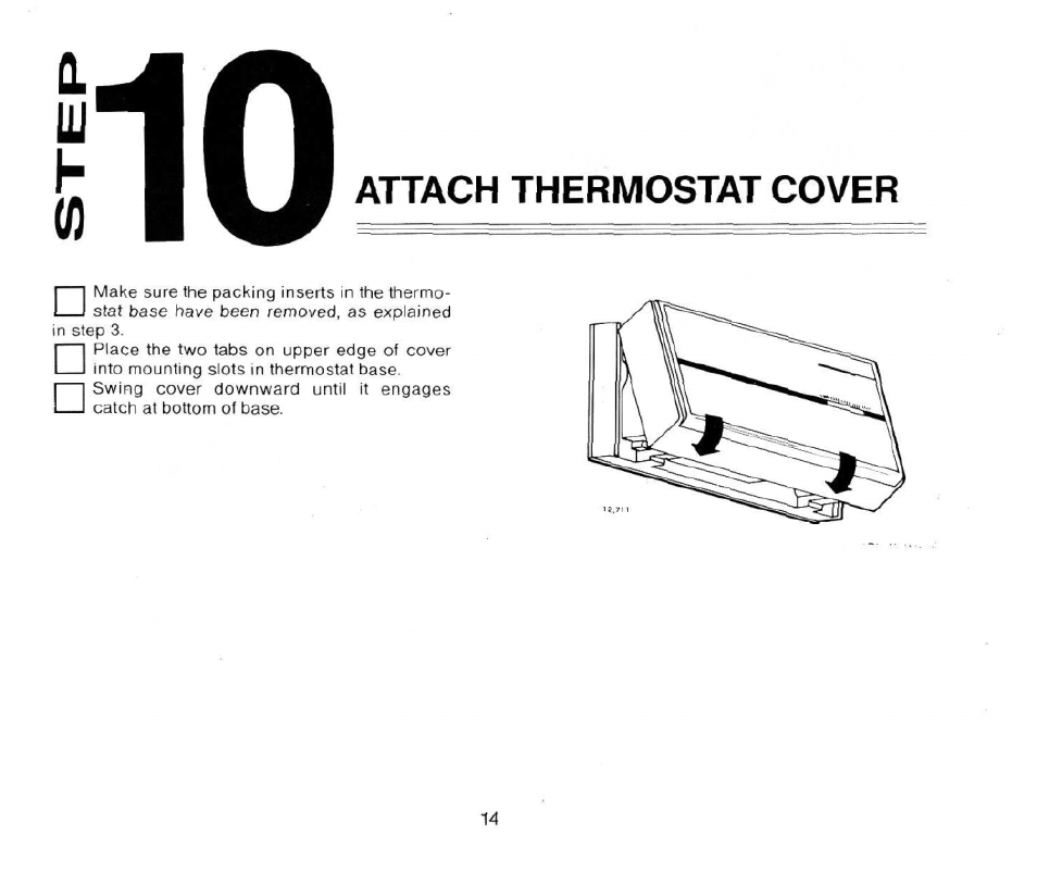 Attach thermostat cover | Honeywell CT1503 User Manual | Page 16 / 20