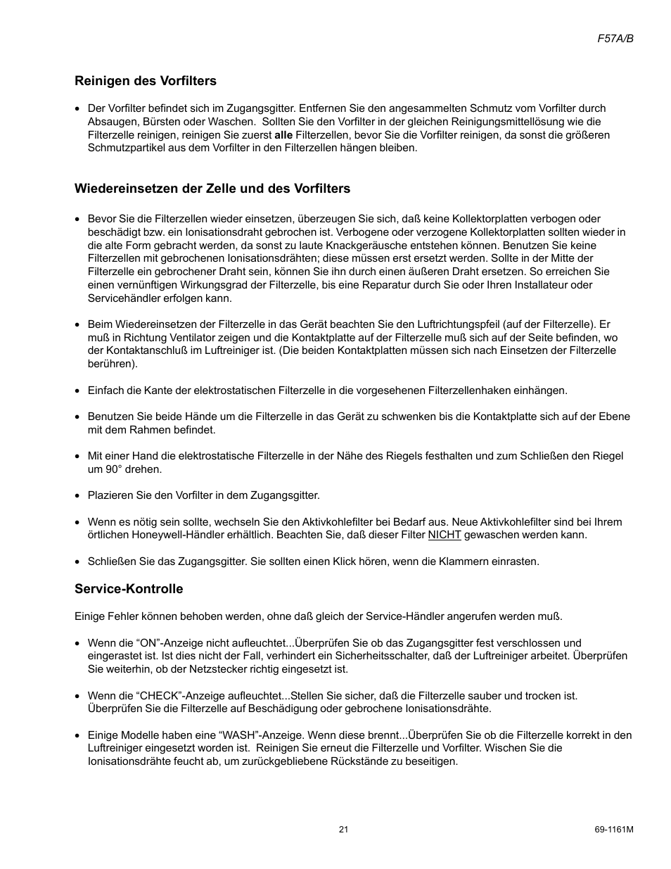 Honeywell F57A/B User Manual | Page 23 / 26
