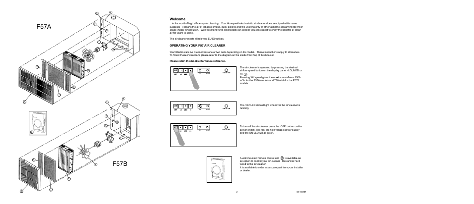 F57a f57b, Welcome | Honeywell F57A/B User Manual | Page 25 / 26