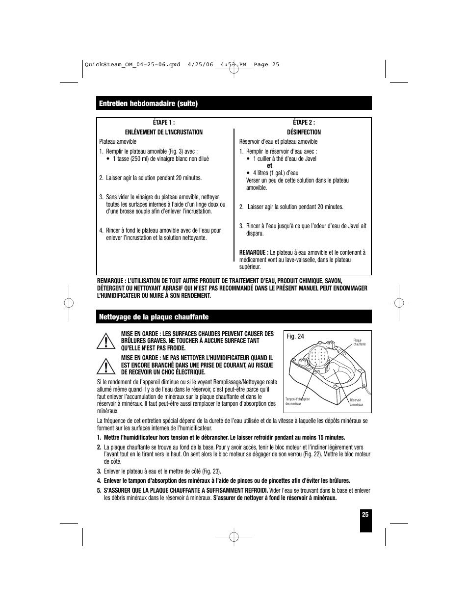Honeywell HWM-330 User Manual | Page 25 / 44