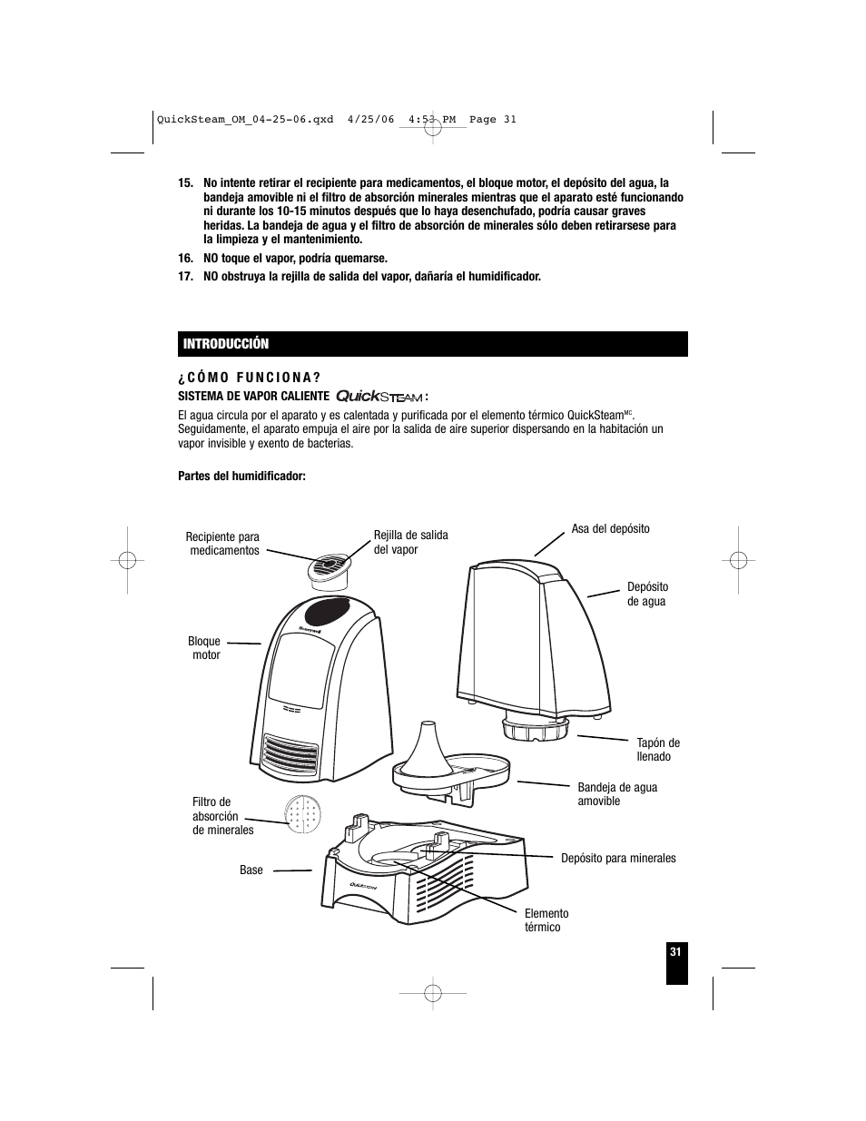 Honeywell HWM-330 User Manual | Page 31 / 44