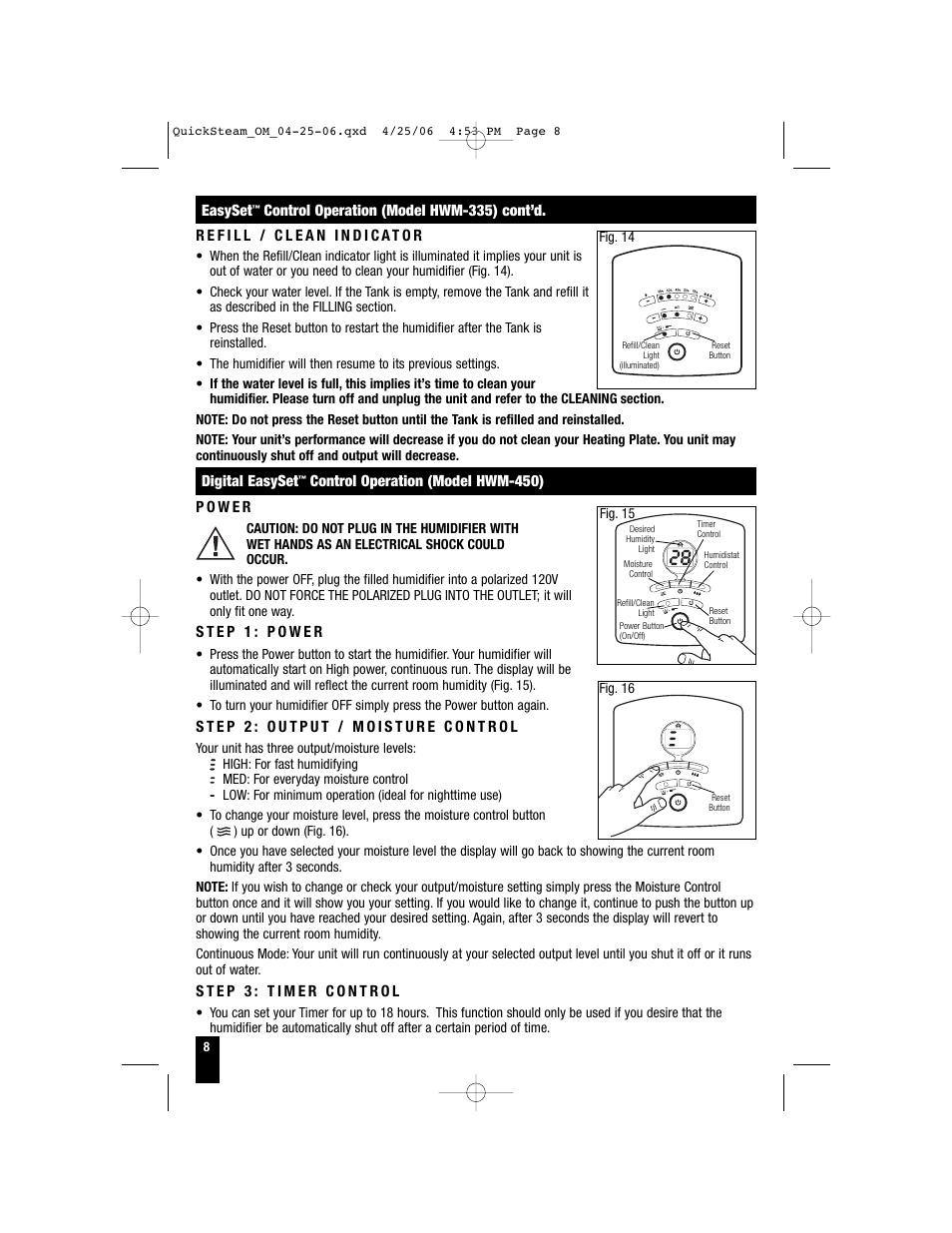 Honeywell HWM-330 User Manual | Page 8 / 44