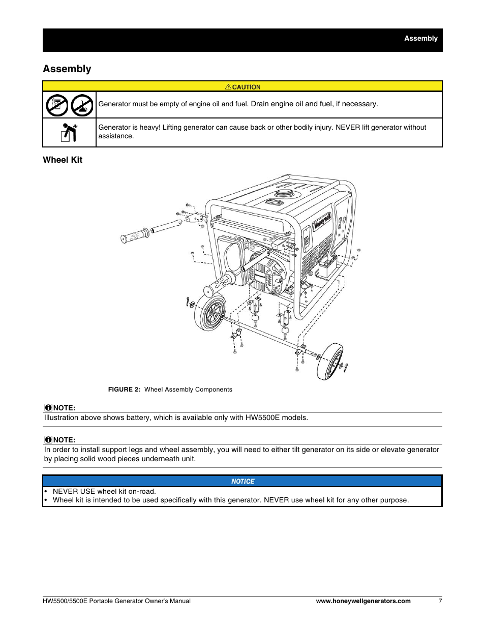 Assembly | Honeywell HW5500E User Manual | Page 13 / 93