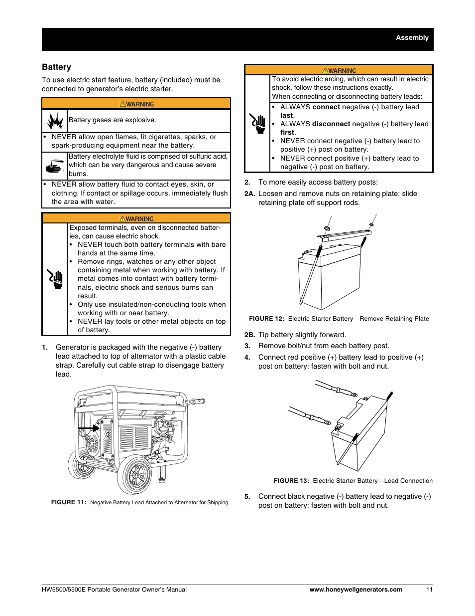 Step 4: install battery | Honeywell HW5500E User Manual | Page 17 / 93