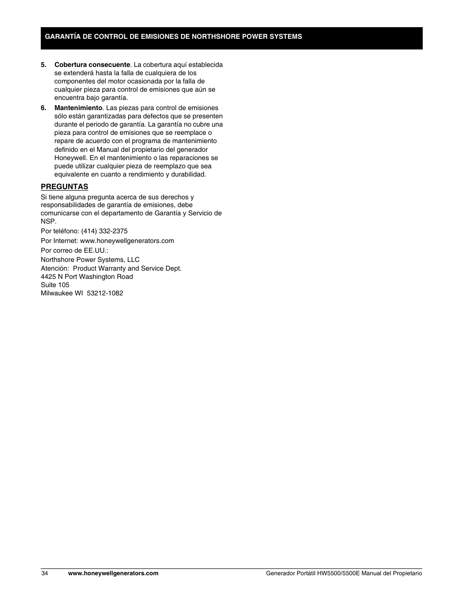 Honeywell HW5500E User Manual | Page 86 / 93
