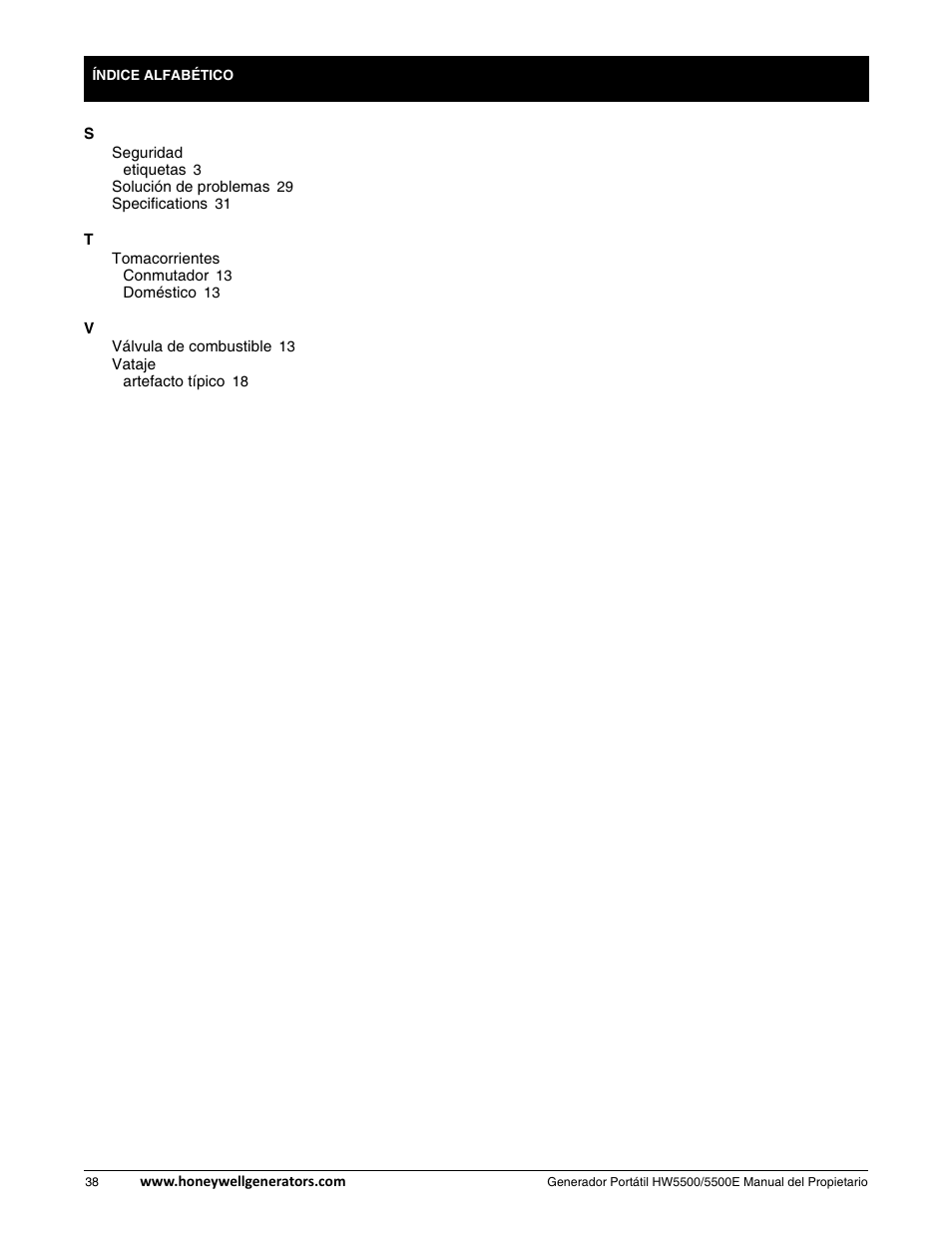 Honeywell HW5500E User Manual | Page 90 / 93