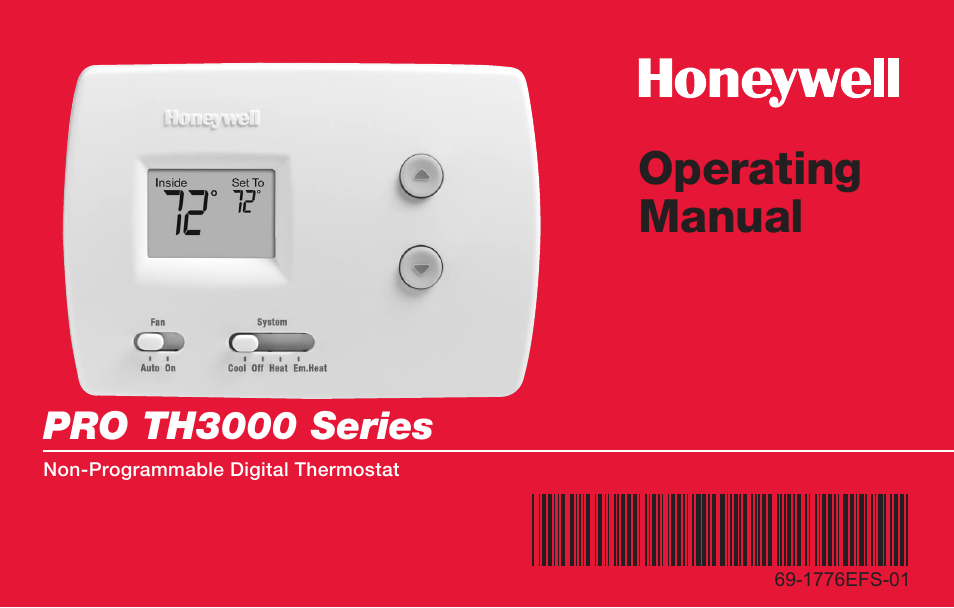 Honeywell PRO TH3000 Series User Manual | 56 pages