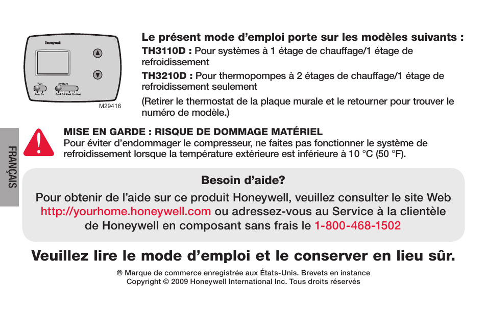 Honeywell PRO TH3000 Series User Manual | Page 20 / 56