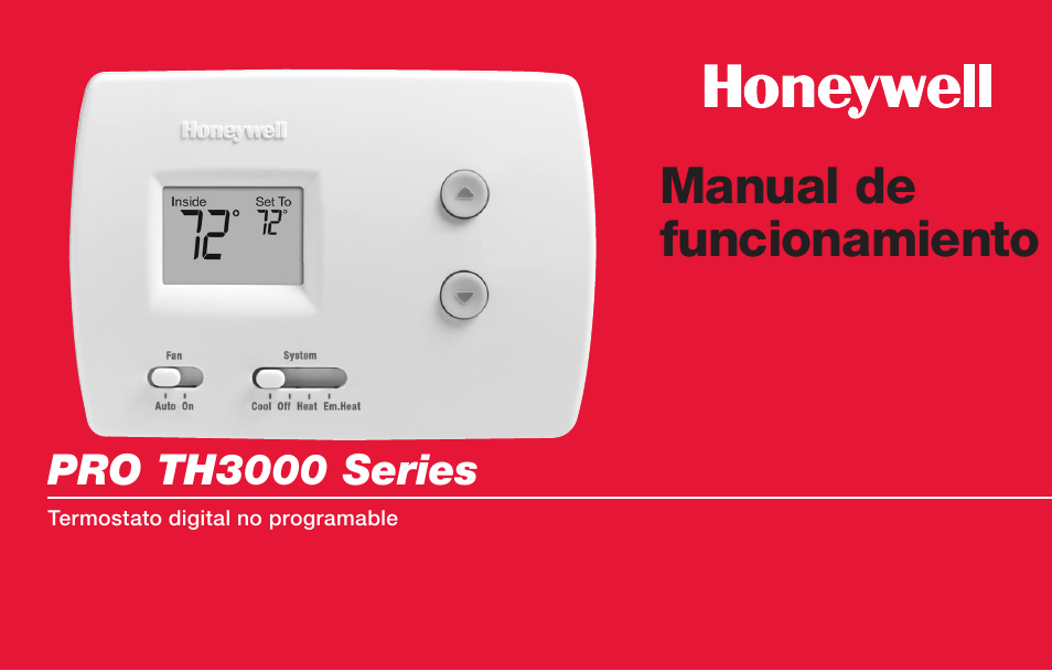 Manual de funcionamiento | Honeywell PRO TH3000 Series User Manual | Page 37 / 56