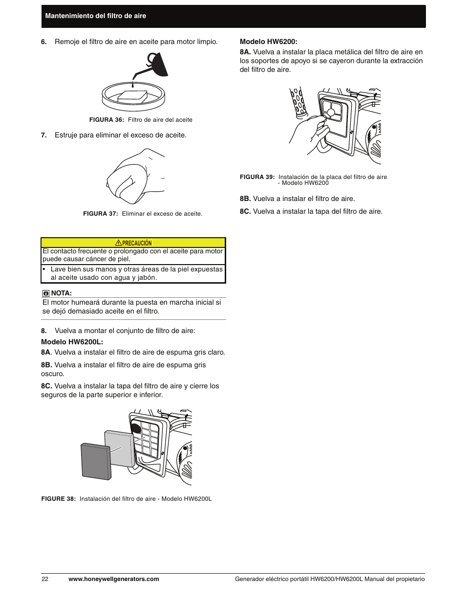 Honeywell HW6200L User Manual | Page 70 / 86