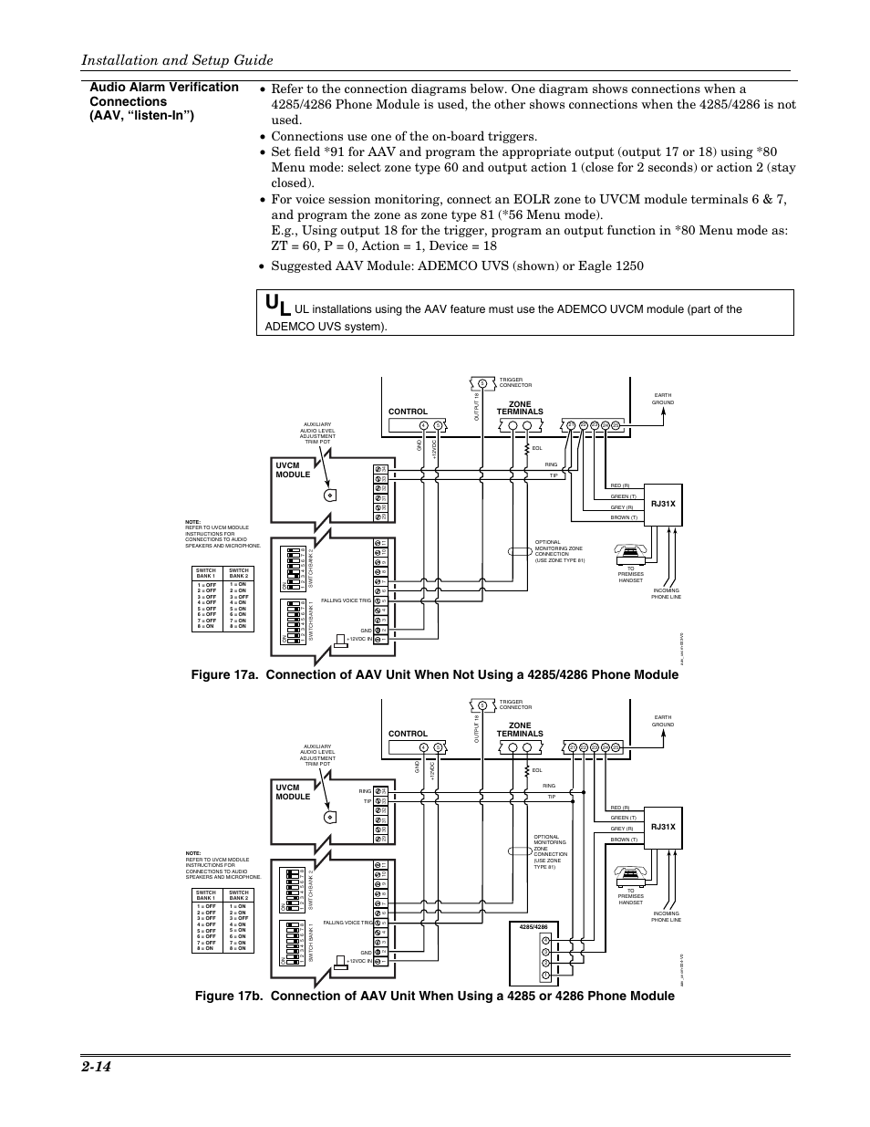 Installation and setup guide 2-14 | Honeywell VISTA-20P User Manual | Page 20 / 80