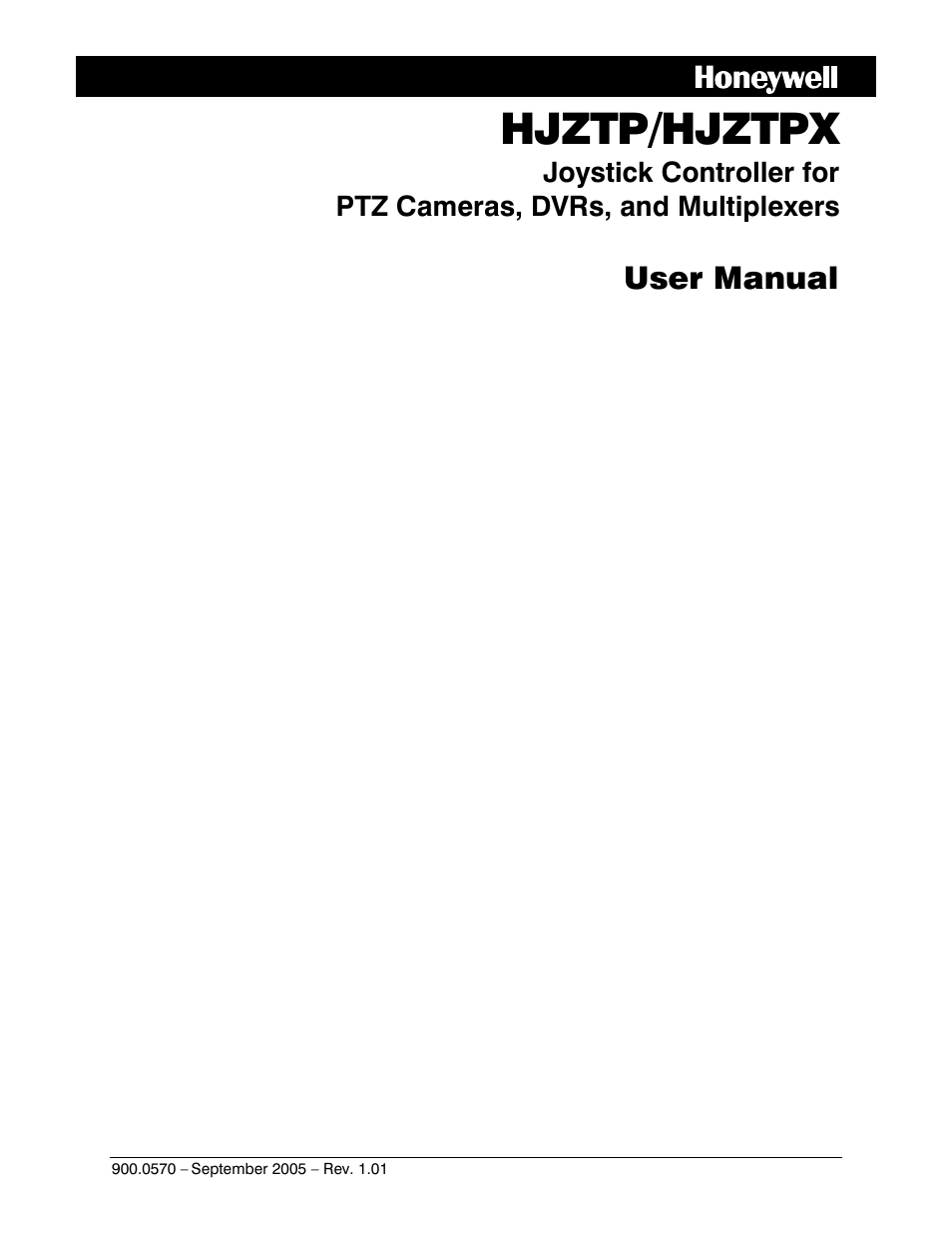 Honeywell HJZTP User Manual | 64 pages