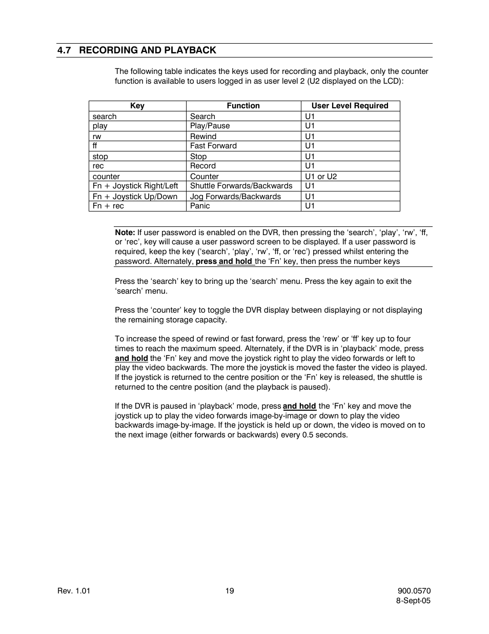 7recording and playback, Recording and playback | Honeywell HJZTP User Manual | Page 29 / 64