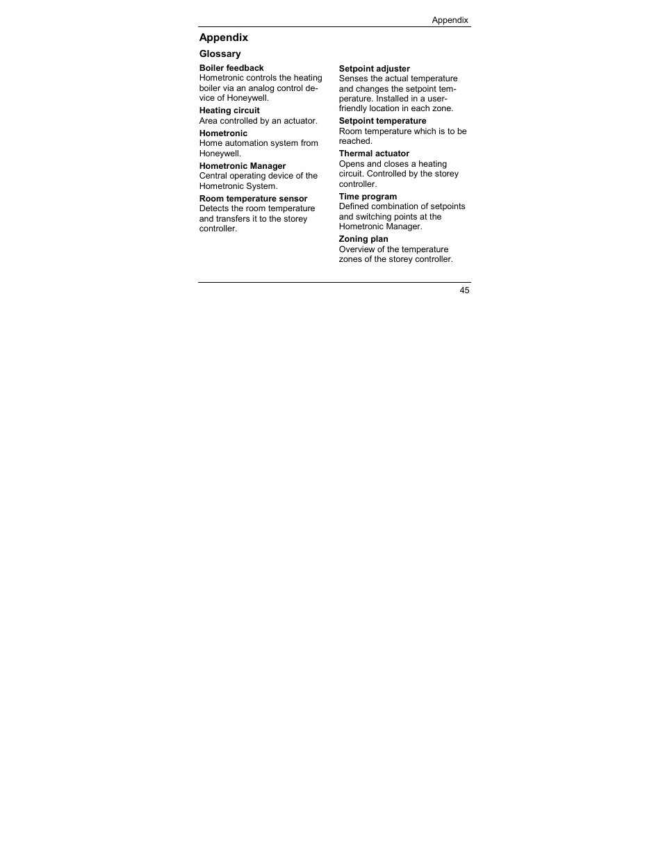 Honeywell HCE 60 User Manual | Page 47 / 56