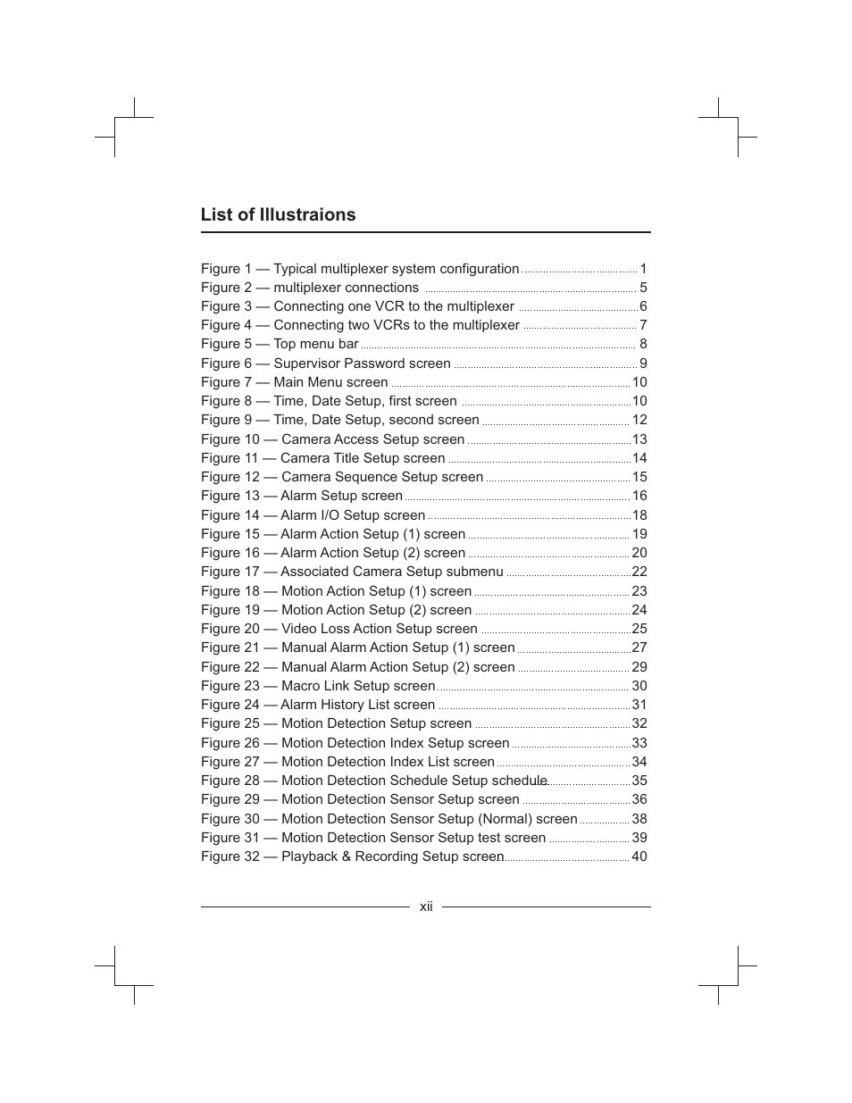 List of illustraions | Honeywell HXMT9 / HXMT9X User Manual | Page 12 / 102