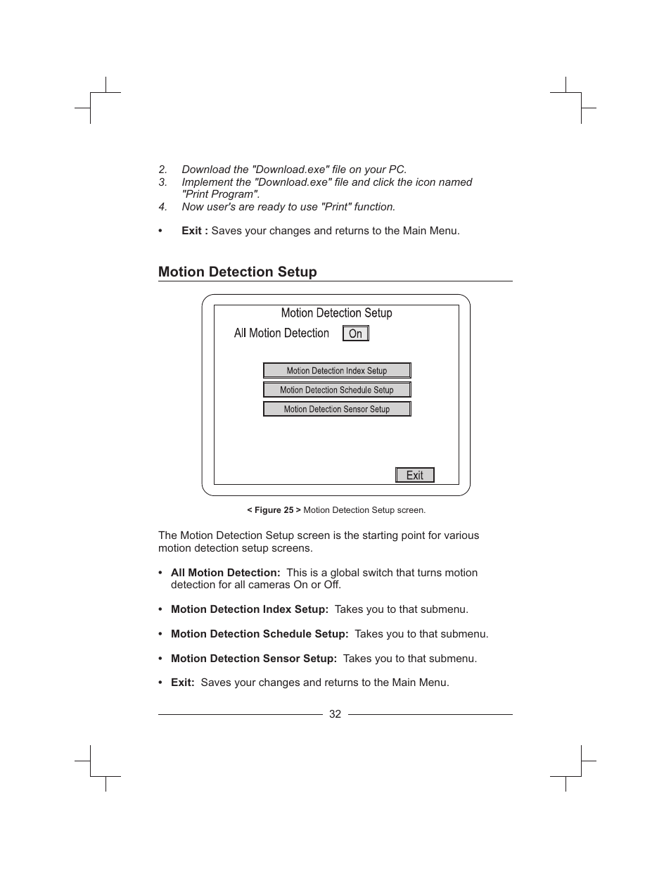 Motion detection setup | Honeywell HXMT9 / HXMT9X User Manual | Page 46 / 102