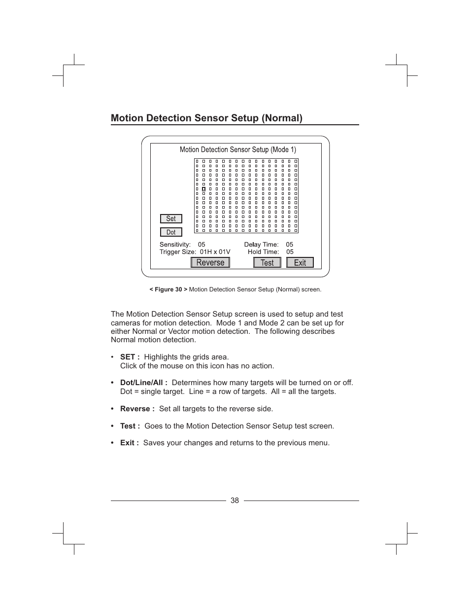 Motion detection sensor setup (normal) | Honeywell HXMT9 / HXMT9X User Manual | Page 52 / 102