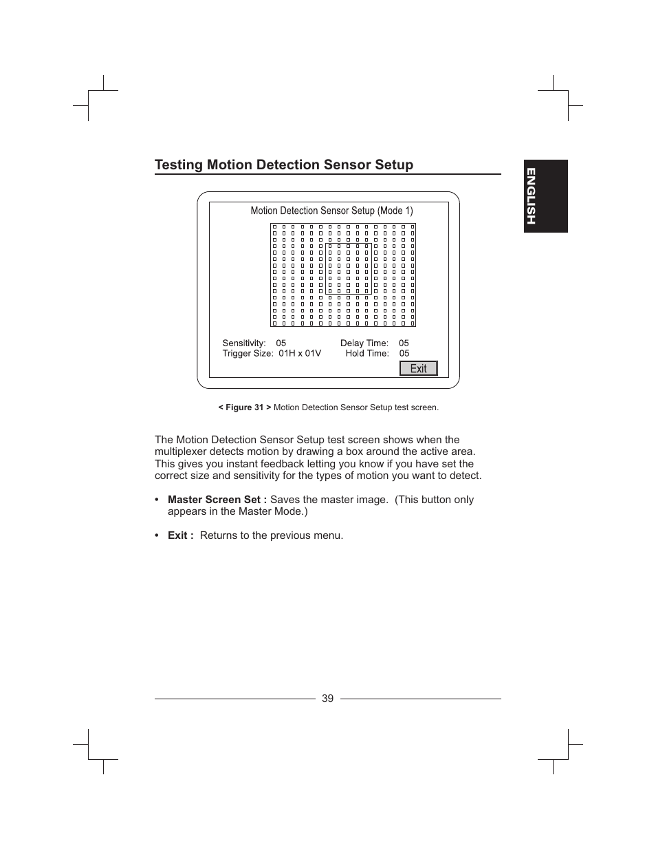 Testing motion detection sensor setup | Honeywell HXMT9 / HXMT9X User Manual | Page 53 / 102