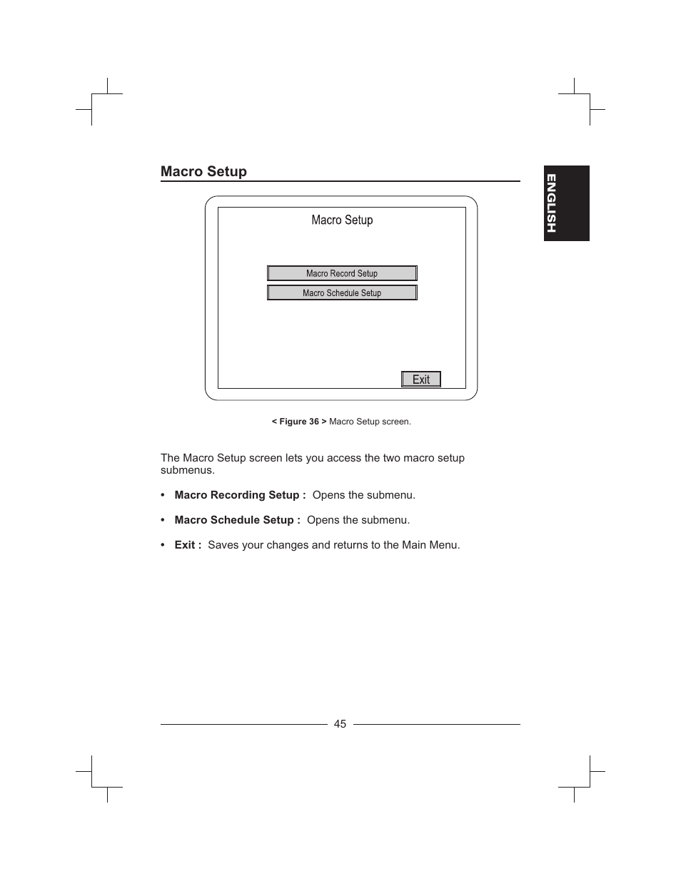 Macro setup | Honeywell HXMT9 / HXMT9X User Manual | Page 59 / 102