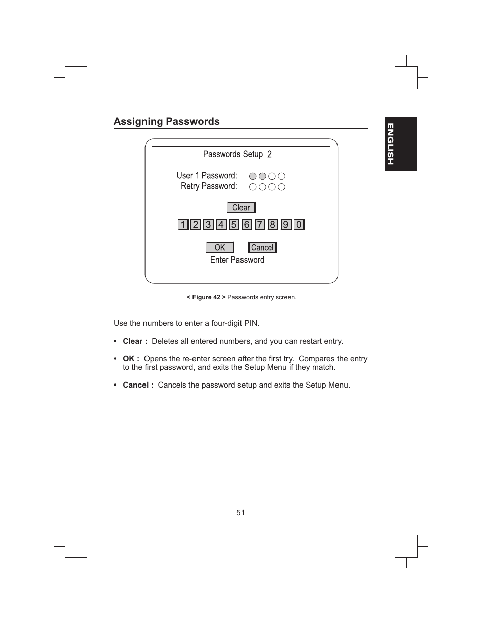 Assigning passwords | Honeywell HXMT9 / HXMT9X User Manual | Page 65 / 102