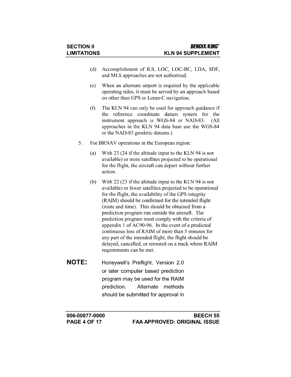 Honeywell BENDIX/KING KLN 94 User Manual | Page 119 / 156