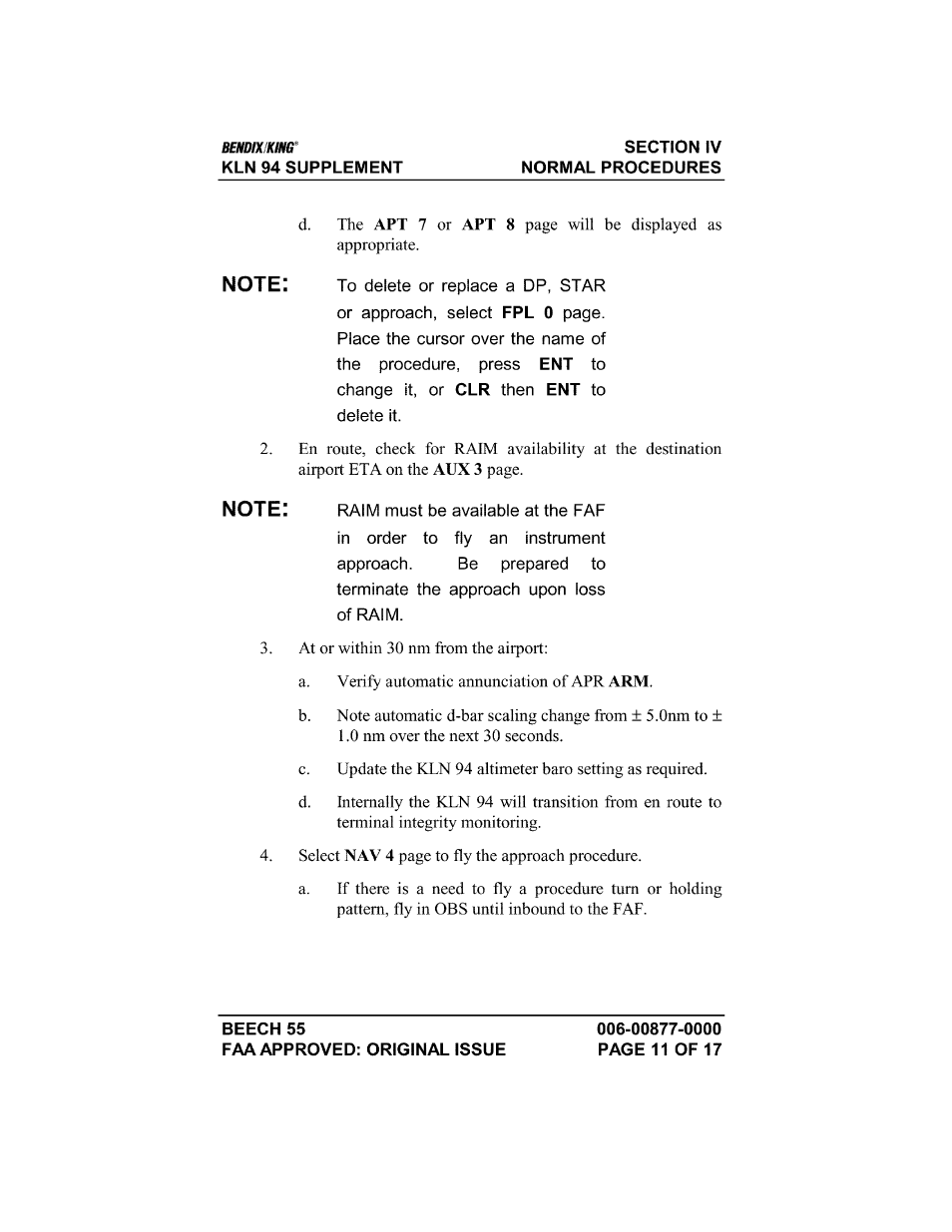 Honeywell BENDIX/KING KLN 94 User Manual | Page 126 / 156