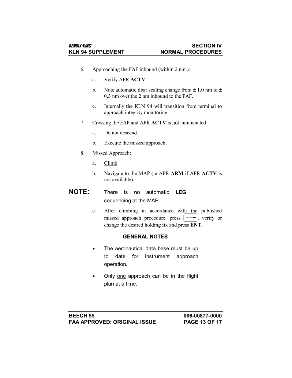 Honeywell BENDIX/KING KLN 94 User Manual | Page 128 / 156