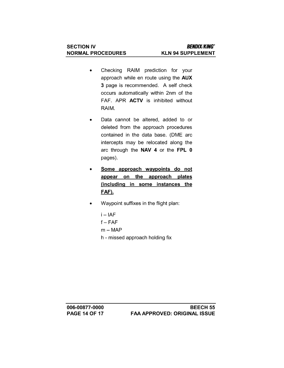 Honeywell BENDIX/KING KLN 94 User Manual | Page 129 / 156