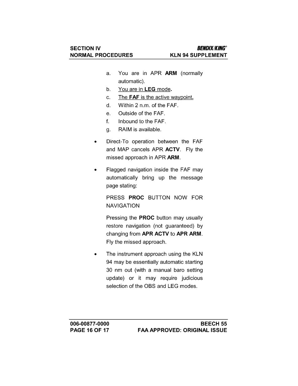 Honeywell BENDIX/KING KLN 94 User Manual | Page 131 / 156