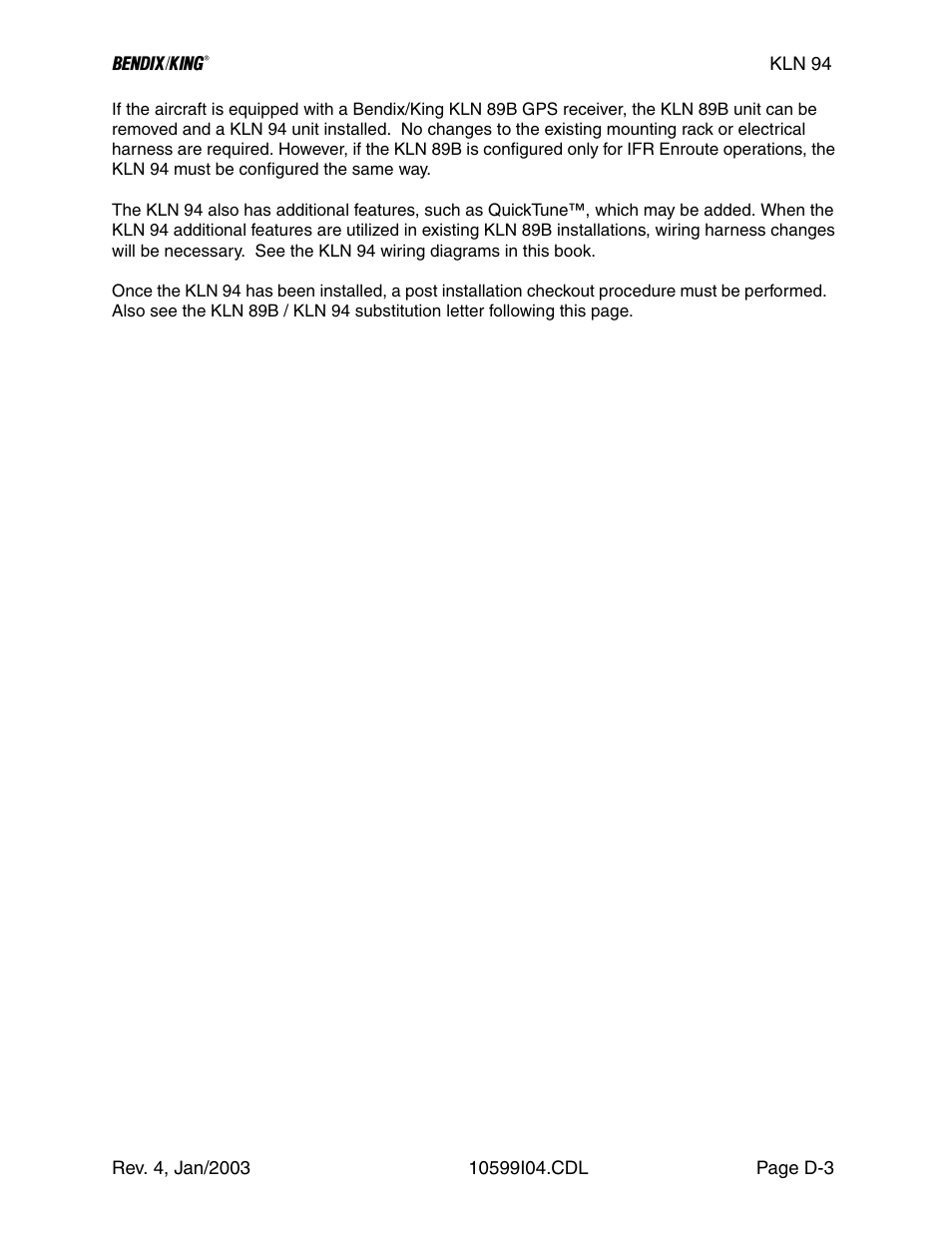 Honeywell BENDIX/KING KLN 94 User Manual | Page 141 / 156
